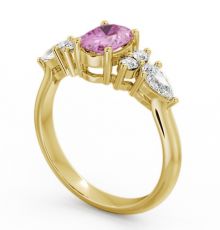 Pink Sapphire And Diamond 1.42ct Ring 9K Yellow Gold - Petra | Angelic ...