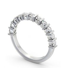 Half Eternity Round Diamond Ring 18K White Gold - Hayles | Angelic Diamonds