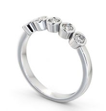 Five Stone Round Diamond Ring 9K White Gold - Avebury | Angelic Diamonds