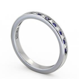 Half Eternity Blue Sapphire and Diamond 0.32ct Ring 18K White Gold HE6GEM_WG_BS_THUMB1 