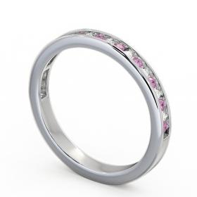 Half Eternity Pink Sapphire and Diamond 0.32ct Ring 18K White Gold HE6GEM_WG_PS_THUMB1 