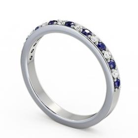 Half Eternity Blue Sapphire and Diamond 0.34ct Ring 18K White Gold HE8GEM_WG_BS_THUMB1 