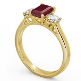 Three Stone Ruby and Diamond 1.15ct Ring 18K Yellow Gold TH14GEM_YG_RU_THUMB1 