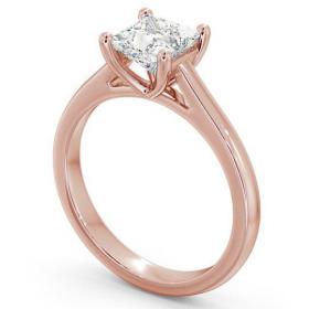 Princess Diamond Traditional Engagement Ring 18K Rose Gold Solitaire ENPR14_RG_THUMB1 