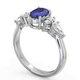 Blue Sapphire and Diamond 1.42ct Ring 18K White Gold GEM2_WG_BS_THUMB1 