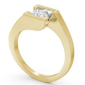Princess Diamond Open Bezel Engagement Ring 18K Yellow Gold Solitaire ENPR17_YG_THUMB1 