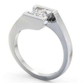 Princess Diamond Open Bezel Engagement Ring Platinum Solitaire ENPR17_WG_THUMB1 