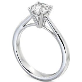 Round Diamond High Set Engagement Ring 18K White Gold Solitaire ENRD8_WG_THUMB1 
