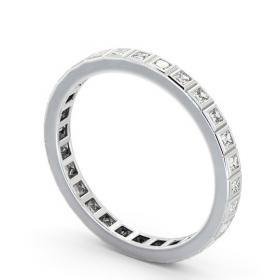 Full Eternity Princess Diamond Unique Bezel Style Ring 18K White Gold FE2_WG_THUMB1 