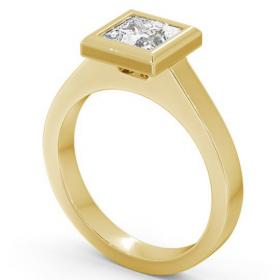 Princess Diamond Bezel Engagement Ring 18K Yellow Gold Solitaire ENPR19_YG_THUMB1 