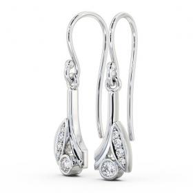 Drop Round Diamond Earrings 9K White Gold ERG90_WG_THUMB1 