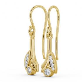 Drop Round Diamond Earrings 9K Yellow Gold ERG90_YG_THUMB1 