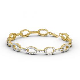 Designer Round Diamond Glamorous Bracelet 18K Yellow Gold BRC12_YG_THUMB1 