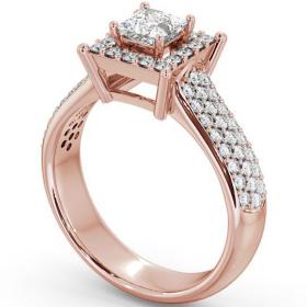 Halo Princess Diamond Regal Style Engagement Ring 18K Rose Gold ENPR25_RG_THUMB1 