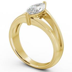 Marquise Diamond Split Band Engagement Ring 18K Yellow Gold Solitaire ENMA8_YG_THUMB1 