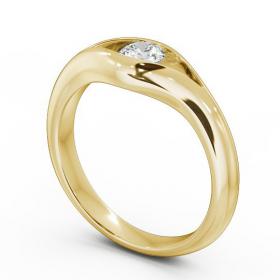 Round Diamond Tension Set Engagement Ring 18K Yellow Gold Solitaire ENRD66_YG_THUMB1 