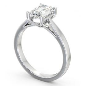Emerald Diamond Tapered Band Engagement Ring 18K White Gold Solitaire ENEM1_WG_THUMB1_2.jpg 