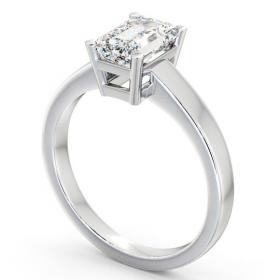 Emerald Diamond Box Setting Engagement Ring 18K White Gold Solitaire ENEM3_WG_THUMB1 