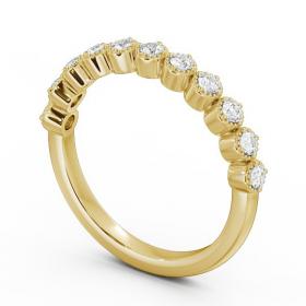 Half Eternity Round Diamond Bezel with Milgrain Ring 9K Yellow Gold HE41_YG_THUMB1 