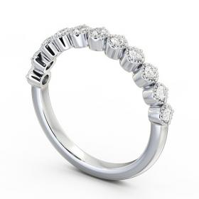 Half Eternity Round Diamond Bezel with Milgrain Ring 18K White Gold HE41_WG_THUMB1 