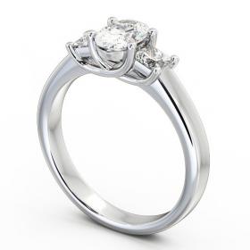 Three Stone Oval Diamond Sweeping Prongs Trilogy Ring 18K White Gold TH29_WG_THUMB1 