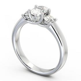 Three Stone Oval Diamond Sweeping Prongs Trilogy Ring 9K White Gold TH30_WG_THUMB1 
