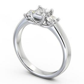 Three Stone Princess Diamond Sweeping Prongs Trilogy Ring 18K White Gold TH31_WG_THUMB1 