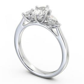 Three Stone Oval and Pear Diamond Trilogy Ring 9K White Gold TH34_WG_THUMB1 