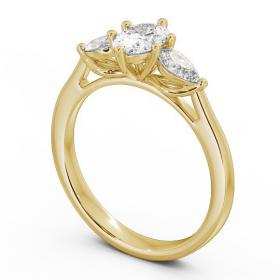 Three Stone Oval and Pear Diamond Trilogy Ring 9K Yellow Gold TH34_YG_THUMB1 