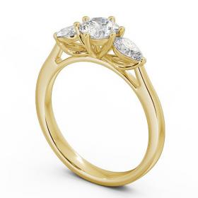 Three Stone Round and Pear Diamond Trilogy Ring 9K Yellow Gold TH35_YG_THUMB1 