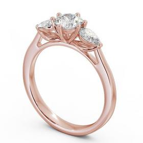 Three Stone Round and Pear Diamond Trilogy Ring 9K Rose Gold TH35_RG_THUMB1 