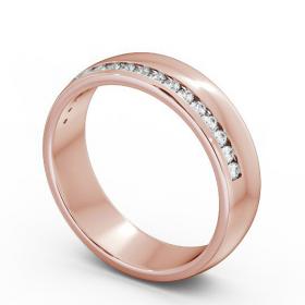 Ladies 0.18ct Round Diamond Channel Set Wedding Ring 18K Rose Gold WBF19_RG_THUMB1 