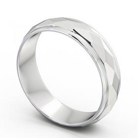 Mens Patterned Geometric Wedding Ring 18K White Gold WBM27_WG_THUMB1_2.jpg 