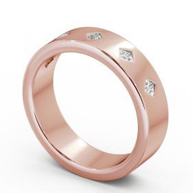 Mens Princess Diamond 0.25ct Wedding Ring 18K Rose Gold WBM37_RG_THUMB1 