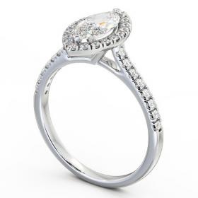 Halo Marquise Diamond Engagement Ring 18K White Gold ENMA10_WG_THUMB1 