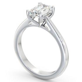Emerald Diamond Modern Style Engagement Ring 18K White Gold Solitaire ENEM8_WG_THUMB1 