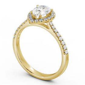 Halo Pear Diamond Classic Engagement Ring 9K Yellow Gold ENPE12_YG_THUMB1 