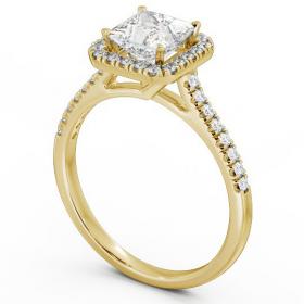 Halo Princess Diamond Engagement Ring 9K Yellow Gold ENPR30_YG_THUMB1 