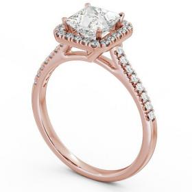 Halo Princess Diamond Engagement Ring 9K Rose Gold ENPR30_RG_THUMB1 