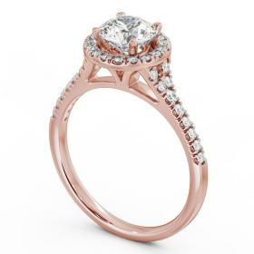 Halo Round Diamond Traditional Engagement Ring 18K Rose Gold ENRD71_RG_THUMB1 