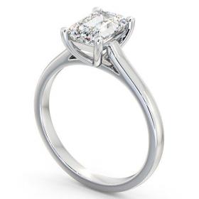 Emerald Diamond Traditional Style Engagement Ring Platinum Solitaire ENEM9_WG_THUMB1 