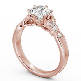 Vintage Round Diamond 6 Prong Engagement Ring 9K Rose Gold Solitaire ENRD82_RG_THUMB1 
