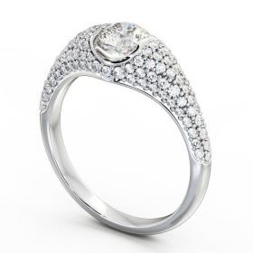 Pave 1.02ct Round Diamond Tension Set Engagement Ring 18K White Gold Solitaire ENRD83_WG_THUMB1 