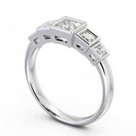 Five Stone Princess Diamond Graduating Style Ring Platinum FV22_WG_THUMB1 