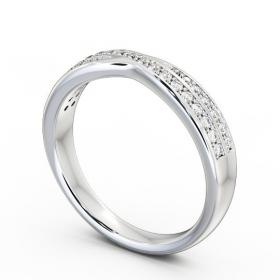 Half Eternity 0.18ct Round Diamond Pinched Style Ring Platinum HE25_WG_THUMB1 
