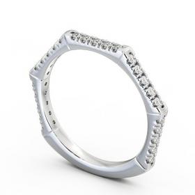 Half Eternity Round Diamond Angular Design Ring Platinum HE29_WG_THUMB1 