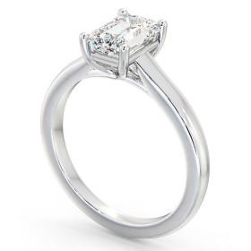Emerald Diamond Trellis Style Engagement Ring 18K White Gold Solitaire ENEM11_WG_THUMB1 