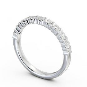 Half Eternity Round Diamond Elegant Design Ring 18K White Gold HE35_WG_THUMB1 