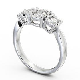 Three Stone Round Diamond Illusion Setting Style Ring Platinum TH39_WG_THUMB1 