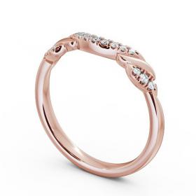 Ladies 0.10ct Round Diamond Curved Wedding Ring 18K Rose Gold WBF20_RG_THUMB1 
